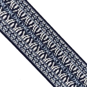 Trachtengürtel Stretch, dunkelblau/blau/silbergrau  per m