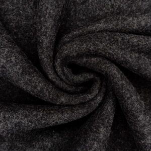 Walkloden, anthrazit meliert   138 - 140 cm breit